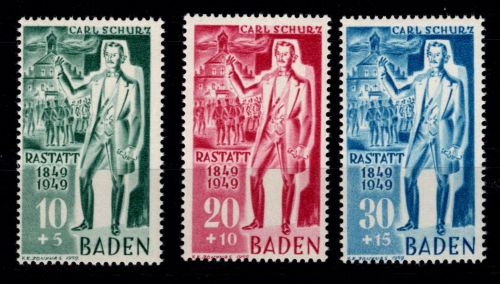 Französische Zone Baden 50-52 postfrisch #DAA74