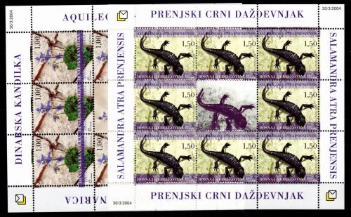 Bosnien Herzegowina Kroatische Post 127, 128 postfrisch als Kleinbogen #OU016