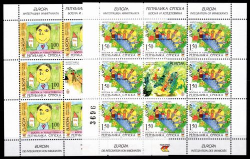 Bosnien Herzegowina Serbische Republik 366, 367 postfrisch als Kleinbogen #OU049