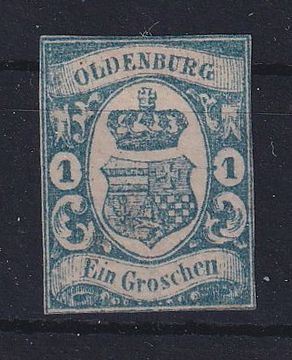 Oldenburg 12 b mit Falz Befund Stegmüller BPP, teilweise berührt #OU499