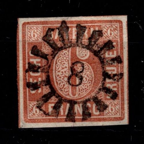 Bayern 4 gestempelt gMr 8 "Amberg", Pracht #OU506