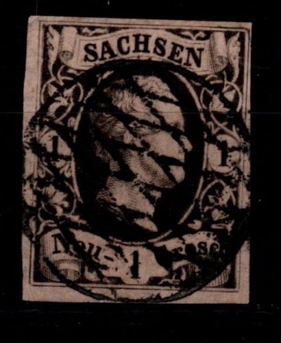 Sachsen 4 II a gestempelt Pracht #OU512