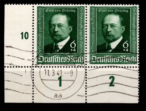 Deutsches Reich 760 gestempelt als Paar vom Eckrand #OU530