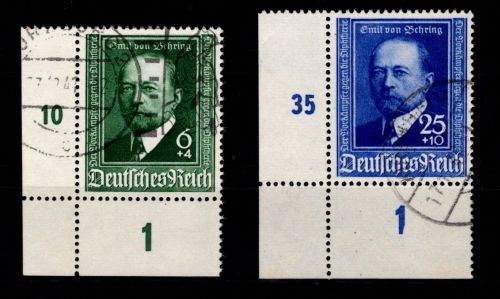 Deutsches Reich 760-761 gestempelt vom Eckrand #OU531