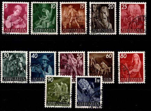 Liechtenstein 289-300 gestempelt