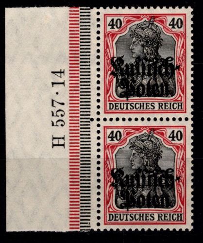 Deutsche Besetzung 1. WK Polen 5 HAN U postfrisch H 557.14 #OU606