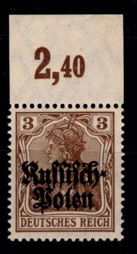 Deutsche Besetzung 1. WK Polen 1 P OR postfrisch #OU609