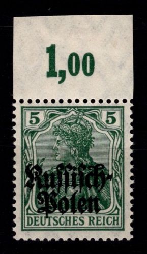 Deutsche Besetzung 1. WK Polen 2 P OR postfrisch #OU610