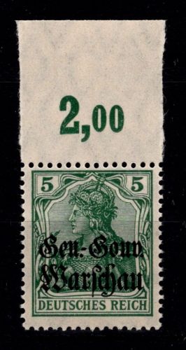 Deutsche Besetzung 1. WK Polen 8 a P OR postfrisch #OU617