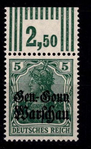 Deutsche Besetzung 1. WK Polen 8 b W OR postfrisch