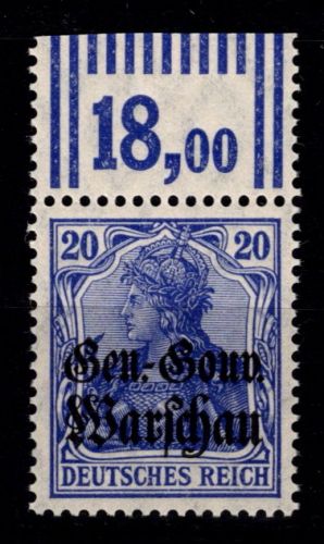 Deutsche Besetzung 1. WK Polen 13 b W OR postfrisch #OU627