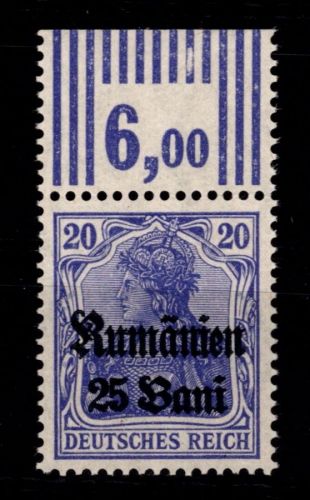 Deutsche Besetzung 1. WK Rumänien 11 b W OR postfrisch Typenprüfung #OU683