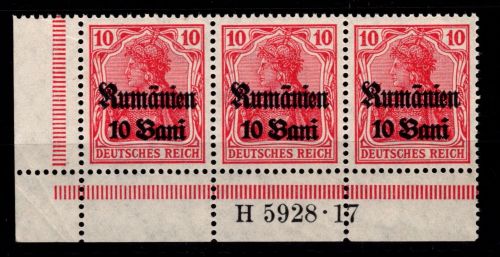 Deutsche Besetzung 1. WK Rumänien 9 a HAN A postfrisch