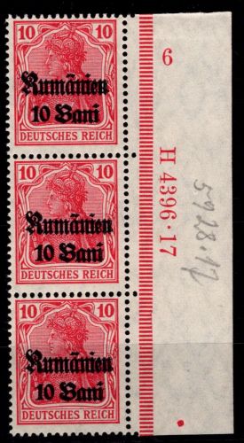 Deutsche Besetzung 1. WK Rumänien 9 a HAN U postfrisch H 4396.17 #OU690