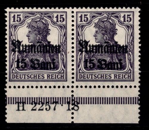 Deutsche Besetzung 1. WK Rumänien 10 HAN A postfrisch H 2257.18 #OU691