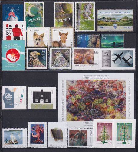 Island Jahrgang 2019 postfrisch mit Mi.Nr.: 1574-1599, 1576 fehlt #OU707