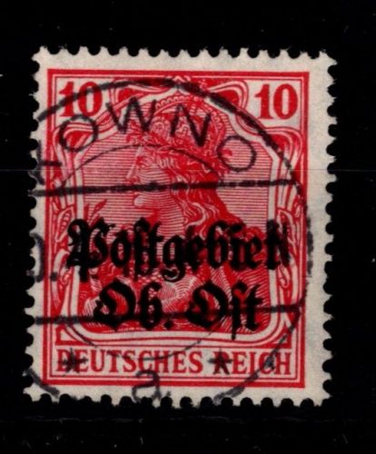 Postgebiet Ober Ost 5 a gestempelt Typenprüfung #OU732