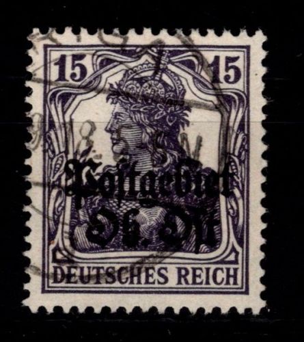 Postgebiet Ober Ost 7 b gestempelt Typenprüfung #OU736