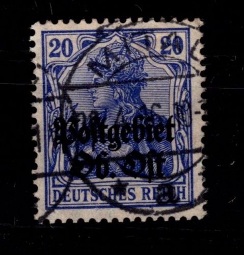 Postgebiet Ober Ost 8 a gestempelt Typenprüfung #OU737