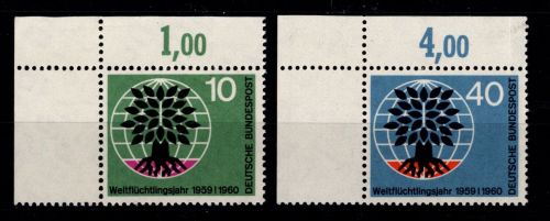 BRD 326-327 postfrisch vom Eckrand #DAB87