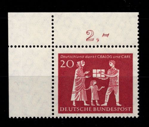 BRD Bund 390 postfrisch vom Eckrand #DAD11