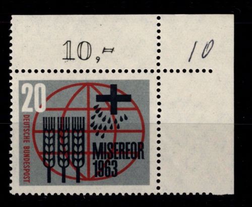 BRD Bund 391 postfrisch vom Eckrand #DAD13