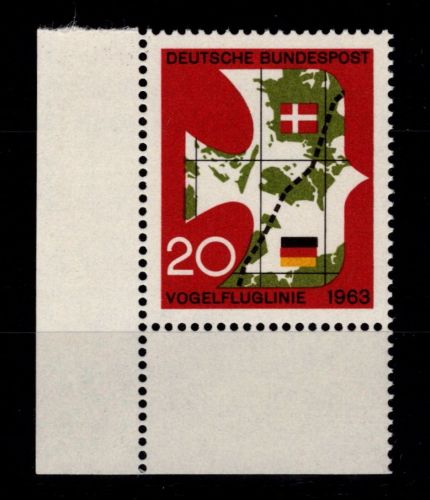 BRD Bund 399 postfrisch vom Eckrand #DAD28