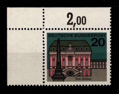 BRD Bund 424 postfrisch vom Eckrand #DAD65