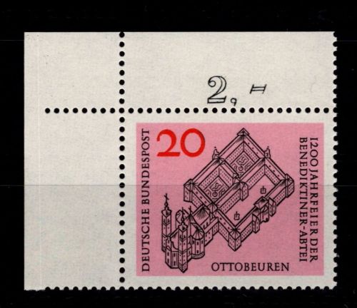 BRD Bund 428 postfrisch vom Eckrand #DAD67