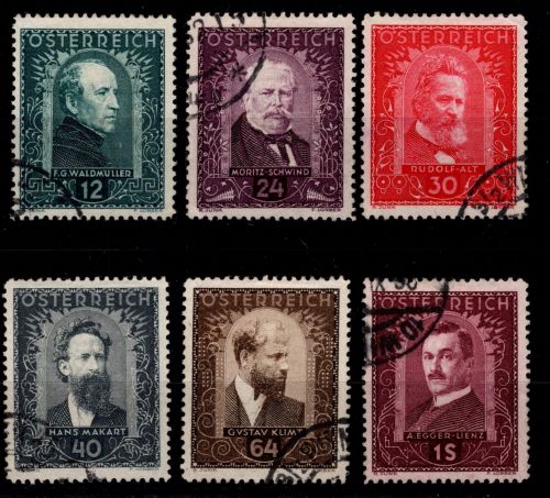 Österreich 545-550 gestempelt Maler #DAE06
