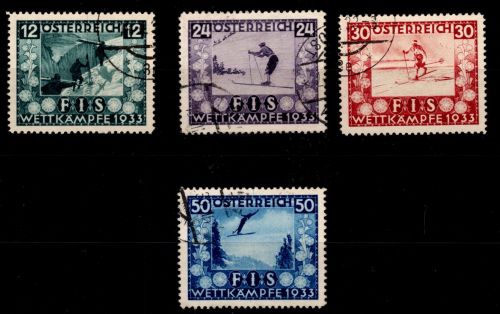Österreich 551-554 gestempelt FIS Wettkämpfe #DAE16