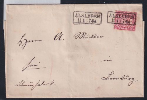 Norddeutscher Bund 4 auf Brief aus Alsleben #DAE31