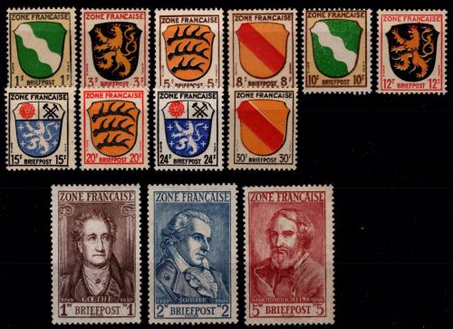 Französische Zone Allgemeine Ausgabe 1-13 postfrisch