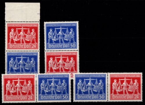 Alliierte Besetzung W Zd 1/3, S Zd 1/3 postfrisch #DAE49