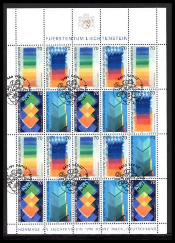 Liechtenstein 1167-1170 gestempelt ZD-Bogen mit ESST #OM914