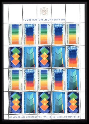 Liechtenstein 1167-1170 postfrisch ZD-Bogen #OM915