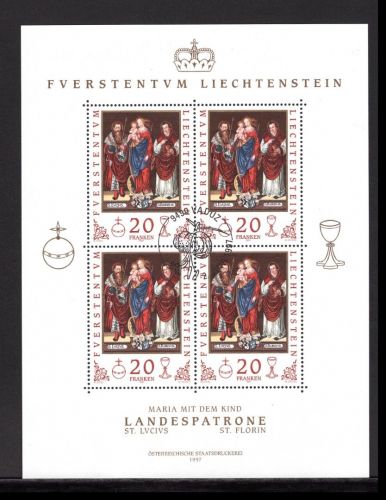 Liechtenstein 1151 gestempelt Kleinbogen mit ESST #OM916