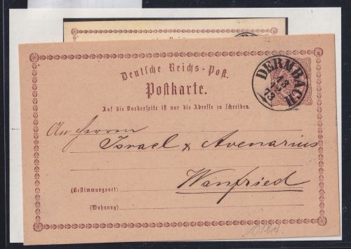 Deutsches Reich P 01 als Ganzsache Befund Brugger BPP, T&T-Stempel #OU754