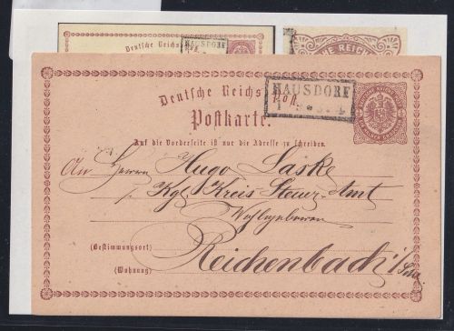 Deutsches Reich P 01 als Ganzsache Befund Brugger BPP, Druckbesonderheit #OU757