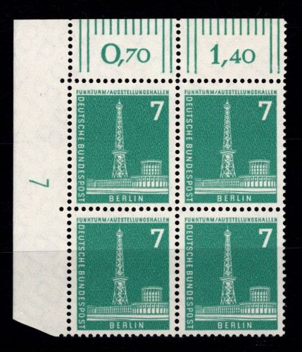 Berlin 142 x w DZ 7 postfrisch im 4er Block #DAG16