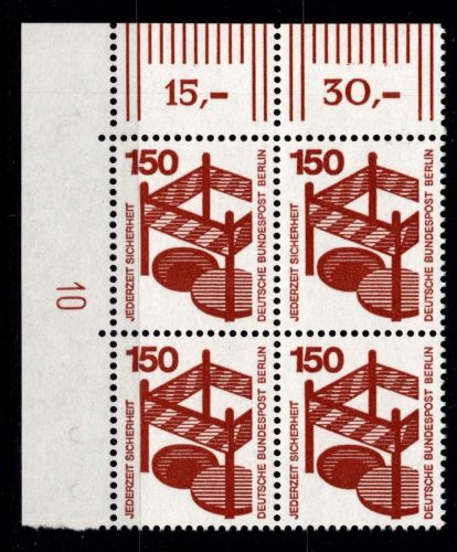 Berlin 411 DZ 10 im 4er Block Ecke 1 postfrisch #DAG40