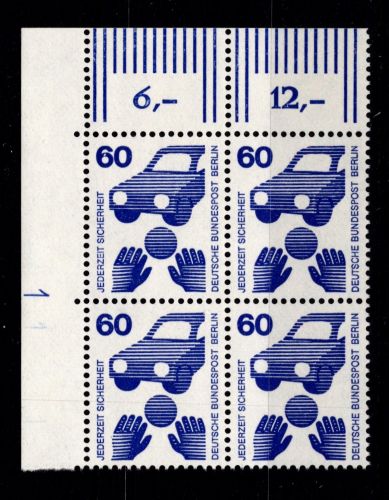 Berlin 409 DZ 1 im 4er Block Ecke 1 postfrisch #DAG41