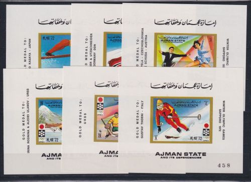 Ajman Block 365-370 postfrisch Sapporo Olympia 1972 #DAG71