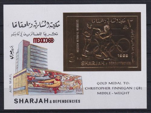 Sharjah Block 45 B postfrisch Olympia #DAH36