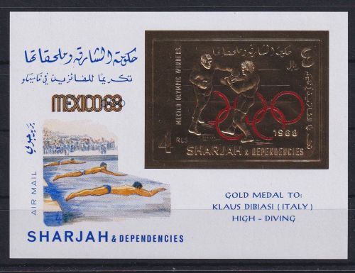 Sharjah Block 46 B postfrisch Olympia #DAH41
