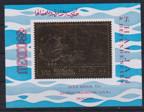 Sharjah Block A 46 A postfrisch Olympia #DAH47