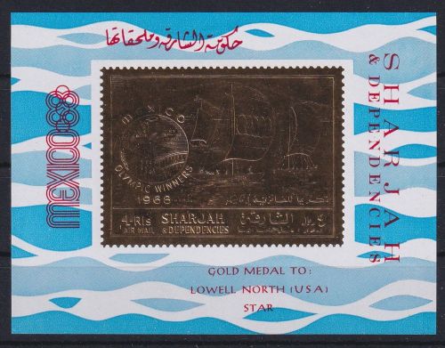Sharjah Block A 46 A postfrisch Olympia #DAH49
