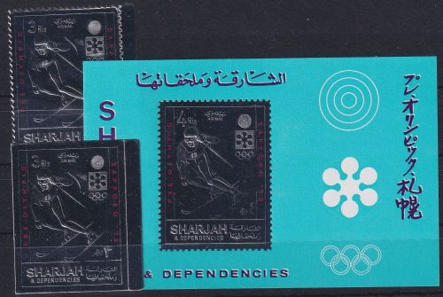 Sharjah 838 A+B, Block 88 postfrisch Olympia #DAH55