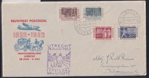 Niederlande 593-596 als Ersttagsbrief #OU915