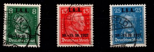 Deutsches Reich 407- 409 gestempelt